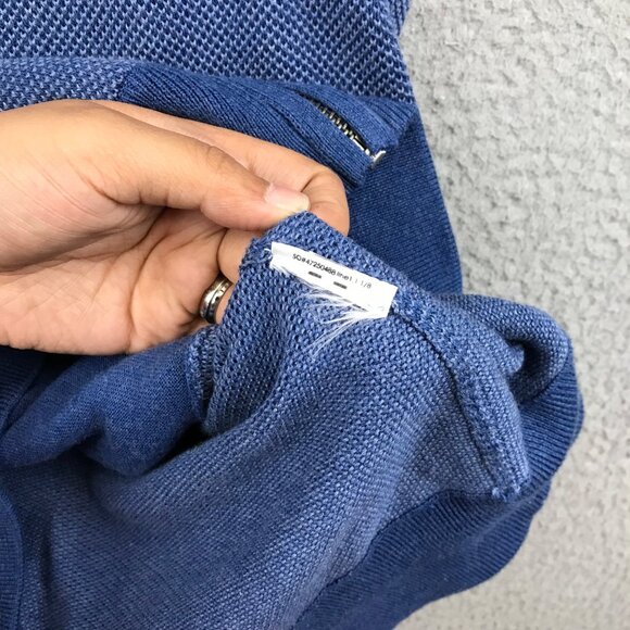Polo Ralph Lauren Mens Blue Zip-Up Sleeveless Sweater Vest Size XL Cotton - Picture 8 of 9